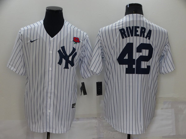 Men's New York Yankees #42 Mariano Rivera White Cool Base Stitched Baseball Jersey